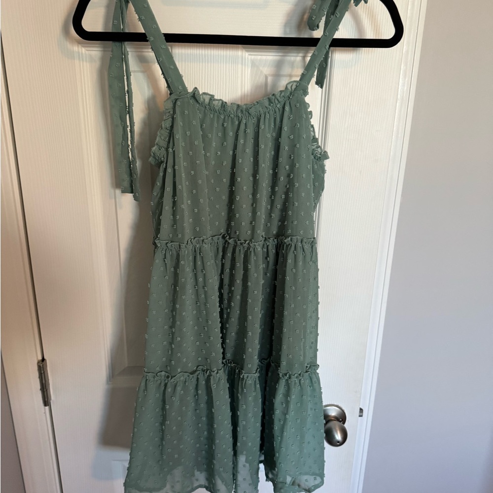 Altar'd State Sage Green Mini Dress
